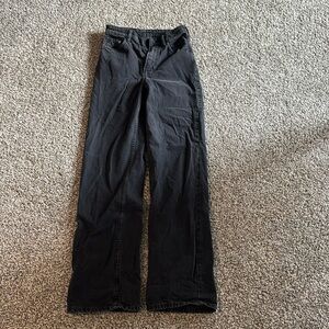 black h&m divided straight leg jeans (size 2)